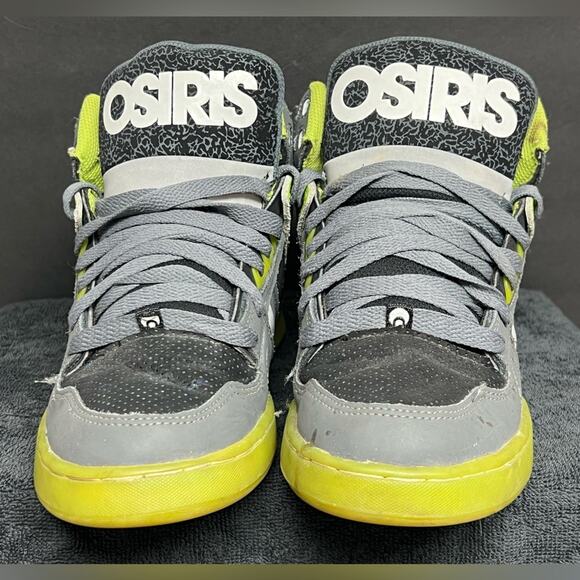Osiris NYC 83 Grey Slime Rare MENS SIZE 9 EUC Shoes - Picture 5 of 9